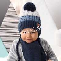 Detské čiapky - zimné - chlapčenské so šálom - model - 2/810